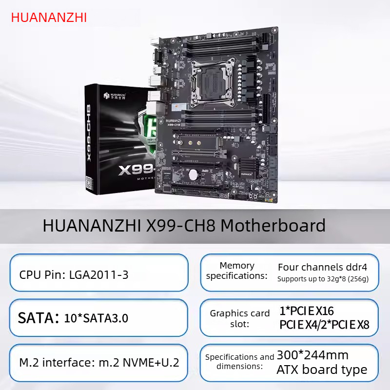 Dual Lga2011-3 Server Motherboard Combo - HUANANZHI LGA2011-3 X99 Motherboard X99 CH8