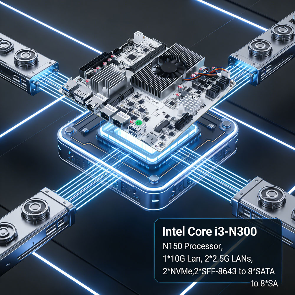 Mini Itx Dual 2.5G Nas Motherboard - 8-Bay NAS Mini ITX Motherboard Intel
