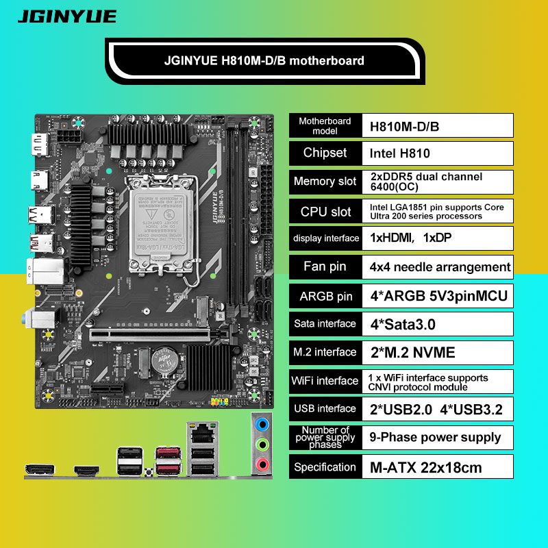 Lga1851 Gaming Motherboard - H810 Intel LGA1851 DDR5 micro-ATX motherboard