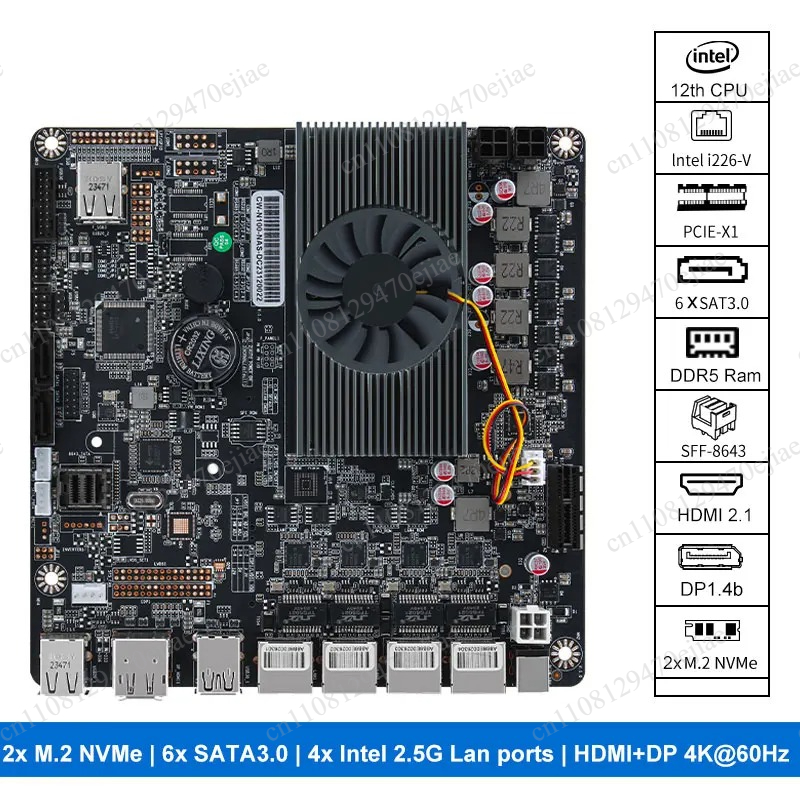 N100 Mini ITX NAS Motherboard  - đánh giá và giá Mini Itx Dual 2.5G Nas Motherboard