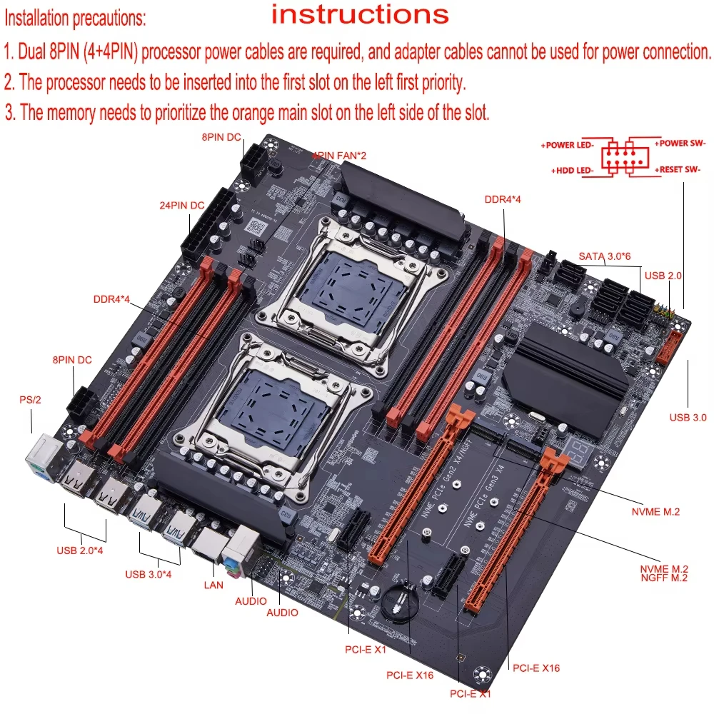 X99 Dual CPU SOYO Gaming Mothe - đánh giá và giá Dual Lga2011-3 Server Motherboard Combo