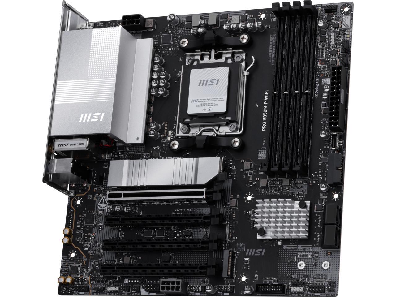 MSI PRO B850M-P WIFI AM5 AMD B - đánh giá và giá Am5 Micro Atx Pcie 5.0 Motherboard